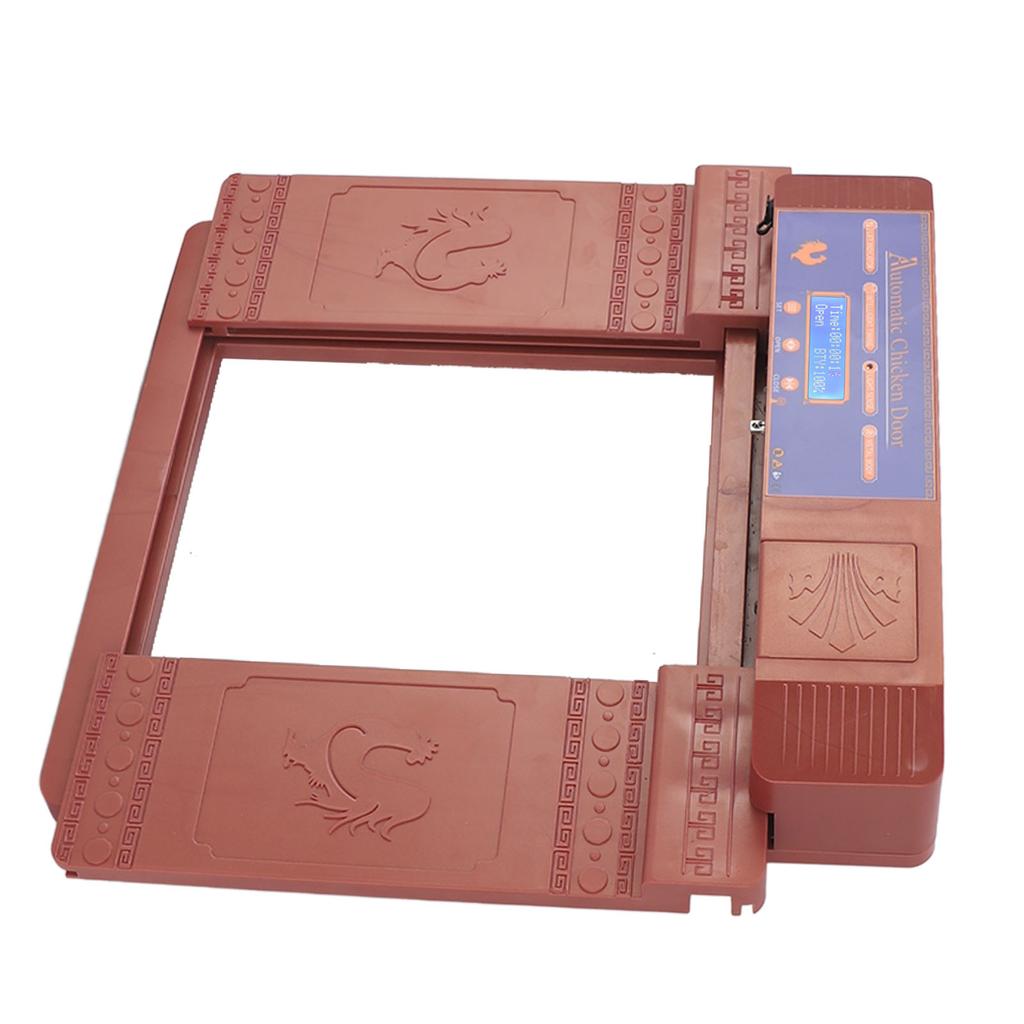 Automatic Chicken Coop Door Remote Control Light Sensing Timer Setting Auto Coop Door Opener Bronze