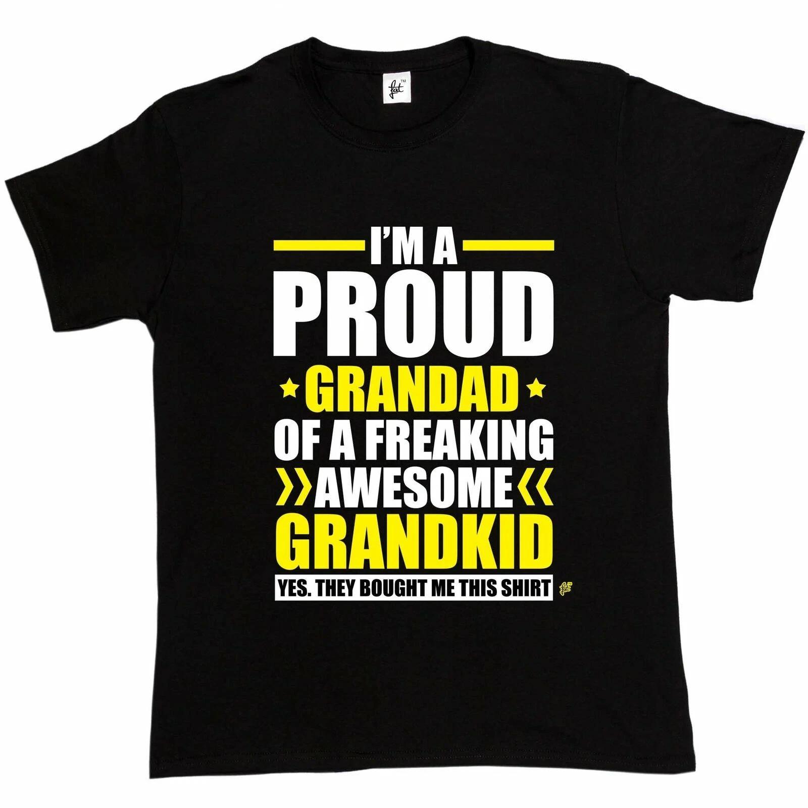 I m A Proud Grandad Of Freaking Awesome Grandkid Mens T-Shirt XL