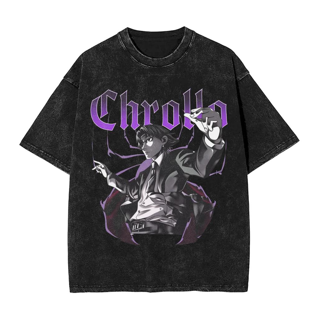 Anime Hunter X Hunter Printed Tshirt Mens and Womens Washed Tshirt High Quality Vintage Cotton Tshirt Harajuku YK Top