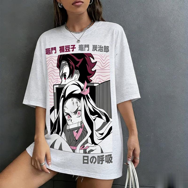 Demon Slayer Nezuko Tanjiro Anime T Shirt Men Women Cotton Short Sleeve Tops Summer 2026 Casual Graphic Tee Manga Streetwear Y2k