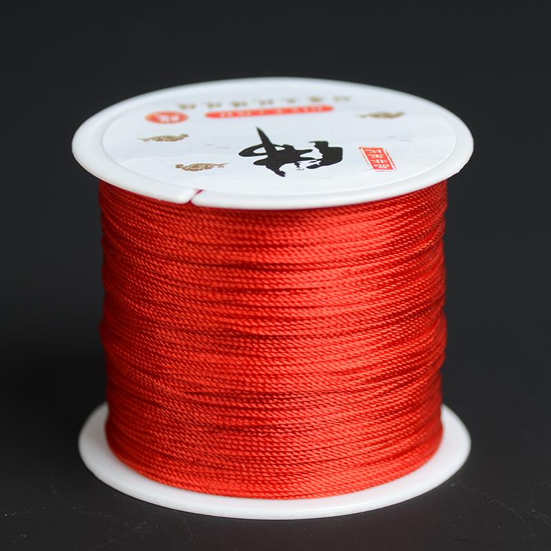 Красный плетеный браслет: Ручная работа DIY Плетеная веревка с дизайном китайского узла.