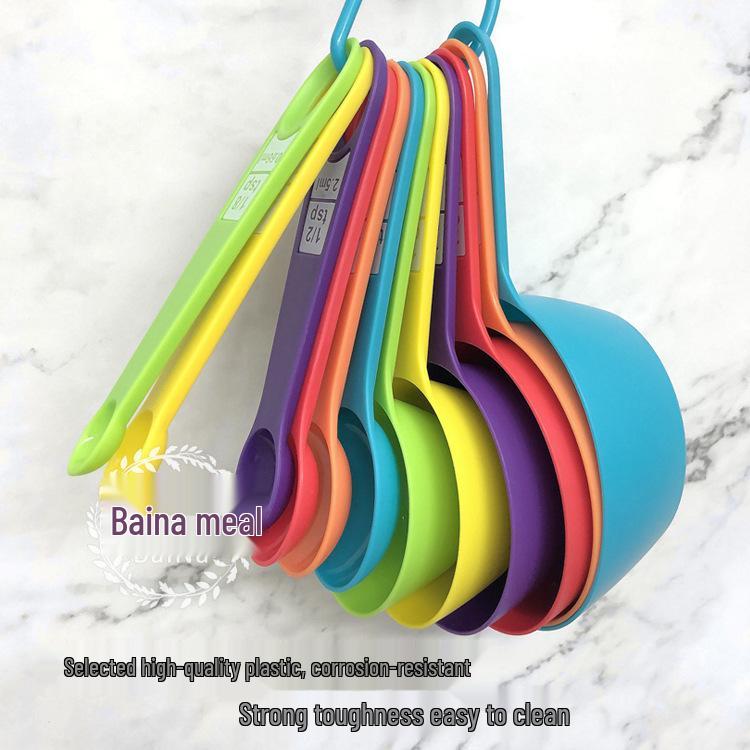 12-Piece Candy Color Measuring Cup & Spoon Set - Plastic Baking Tools