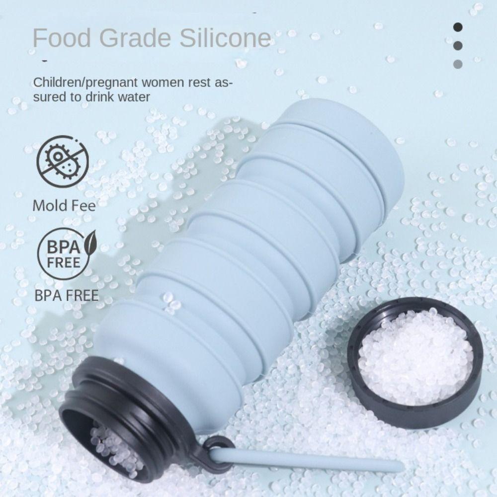 Portable Foldable Silicone Water Bottle Reuseable Collapsible Water Cups  Camping