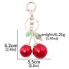 Xiyin Strass Emaille Frucht Schlüsselanhänger - Zitrone, Kirsche, Erdbeere Taschenanhänger Geschenk