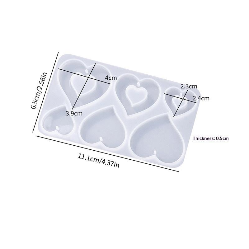 Heart Shape Earring Pendant Silicone Mold Diy Love Series Keychain Epoxy Resin Mold Valentine S Day Jewelry Making Accessories