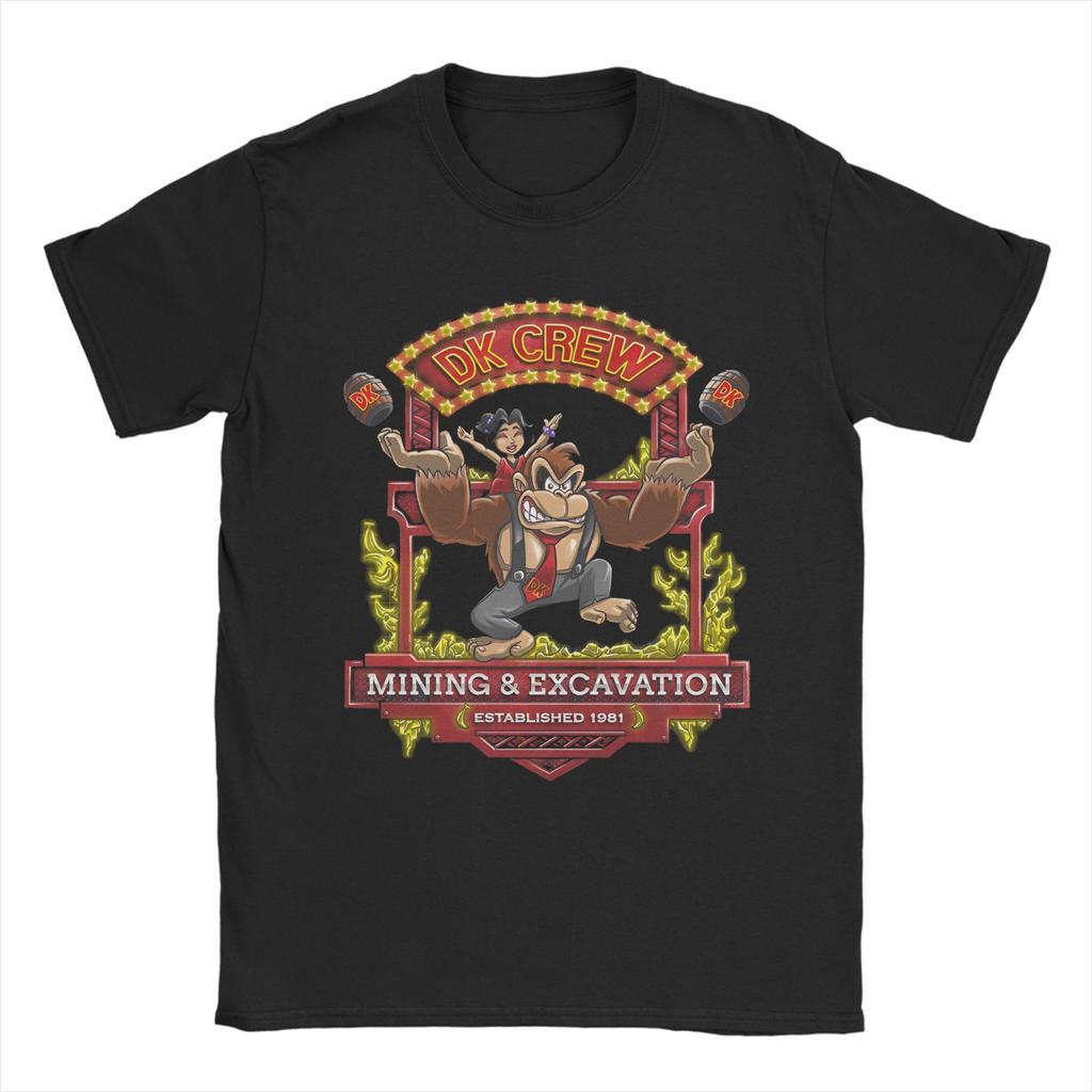 2026 New Fashion Funny Donkey Kong Video Games High Quality Soft T Shirts Mens Oneck Short Sleeve Tops Cotton Summer TopsTops