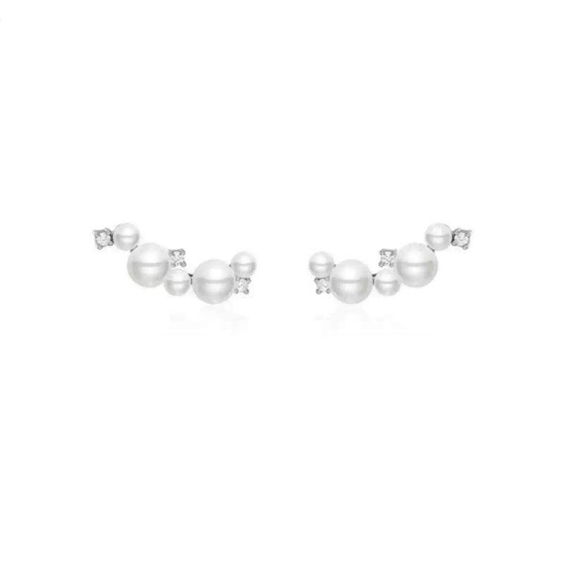 Fashionable Faux Pearl Stud Earrings - Elegant Versatile Jewelry for Women, Trendy Internet Celebrity Style with Creative Personality
