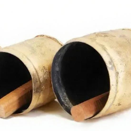 Yousheng Vintage Metal Harmony Cow Bells Handmade Rustic Lucky Christmas Hanging Bells on Jute Rope for Wreath Wall Hanging Decor