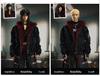 Men's Heavyweight Retro Red Fur Collar PU Leather Cotton Jacket, Fourth Generation Thickened Warm Outerwear