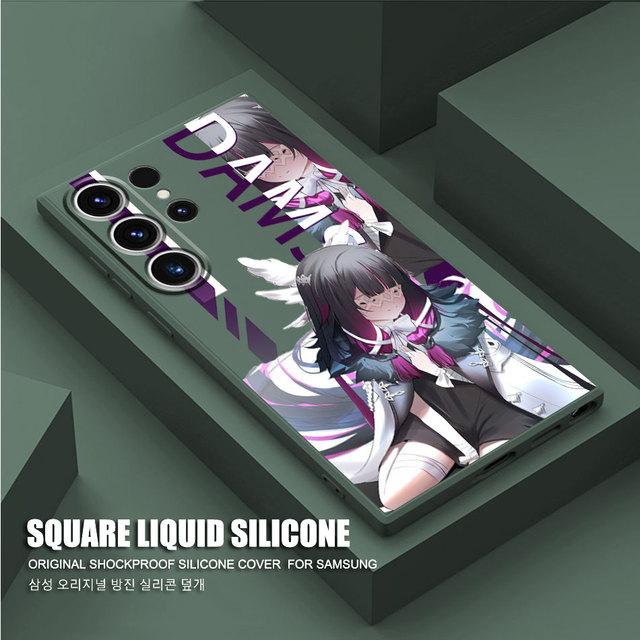 Capa Quadrada Líquida Para Samsung Galaxy Note 20 Ultra Note 10 Plus 8 9 S20 S22 S23 Ultra S21 Luxo Genshin Impac Peoples