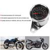 Motorcycle Tachometer, Universal Motorcycle Backlight Tachometer Speedometer Aluminum Gauge Replacement (Silver Housing Black Dial)