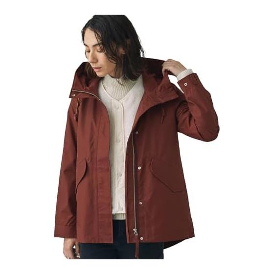 AIGLE Coat [Official] Breathable and Waterproof Fishtail Hooded Jacket/Mountain Parka Women s