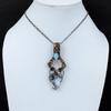 Dendrite Opal Gemstone Pure Copper Wire Wrapped Handmade Pendant Jewelry