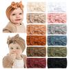 Elastic Knotted Headwear Baby Bowknot Headband Wide Band Bow Hair Bands for Baby Girl Infant Headbands Hair Accessories