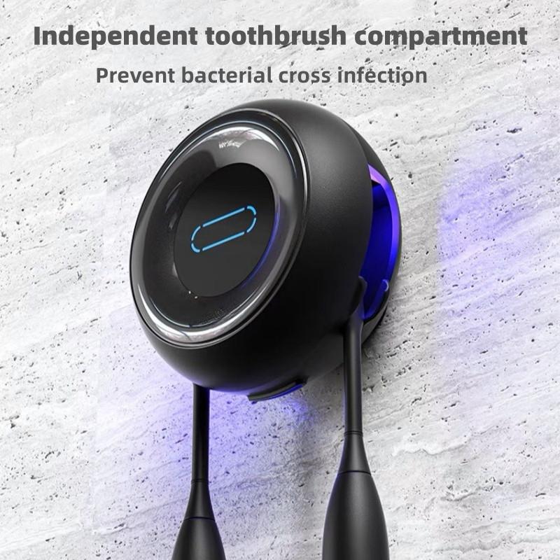 Soporte Eléctrico Inteligente para Cepillos de Dientes UV para Parejas Esterilizador UV de Cepillos de Dientes Recargable Caja de Desinfección de Cepillos de Dientes para Baño