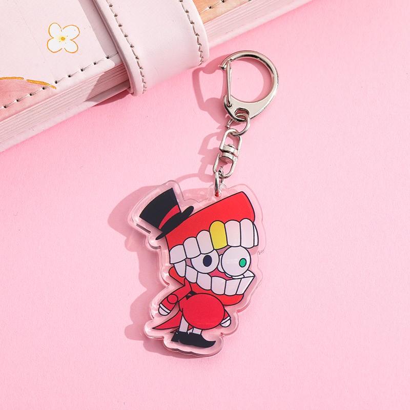 1/4Pcs Cartoon The Amazing Digital Circus Acrylic Keychain Cute Backpack Pendant Bag Charms Accessories Decoration Holiday Gifts