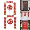 Front Door Lucky Decor Chinese New Year Couplets Cloth Spring Festival Ornaments for Home Office and Events