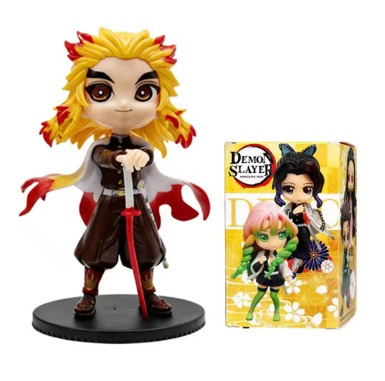 Anime 15Cm Demon Slayer Figure Nezuko Tanjirou Zenitsu Inosuke Kyoujurou Giyuu Kawaii Qposket Pvc Model Toys Children Gift