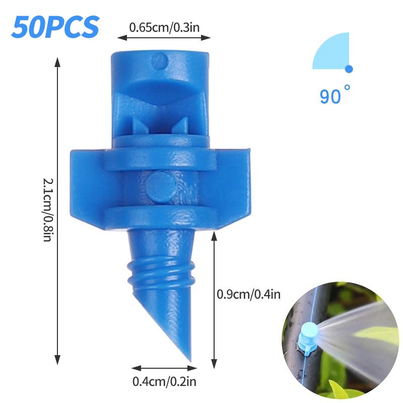 90 180 360 Angle Refractive Sprinkler 50Pcs Micro Atomizing Garden Sprinkler Refraction Spray Misting Nozzle Plant Irrigation