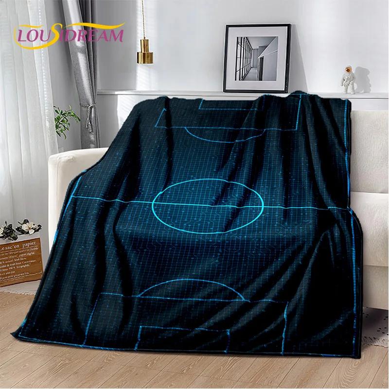 Football Field Soccer Sport Cartoon 29 Style Soft Blanket,Soft Throw Blanket for Home Bedroom Bed Sofa Travel Cover Child Gift