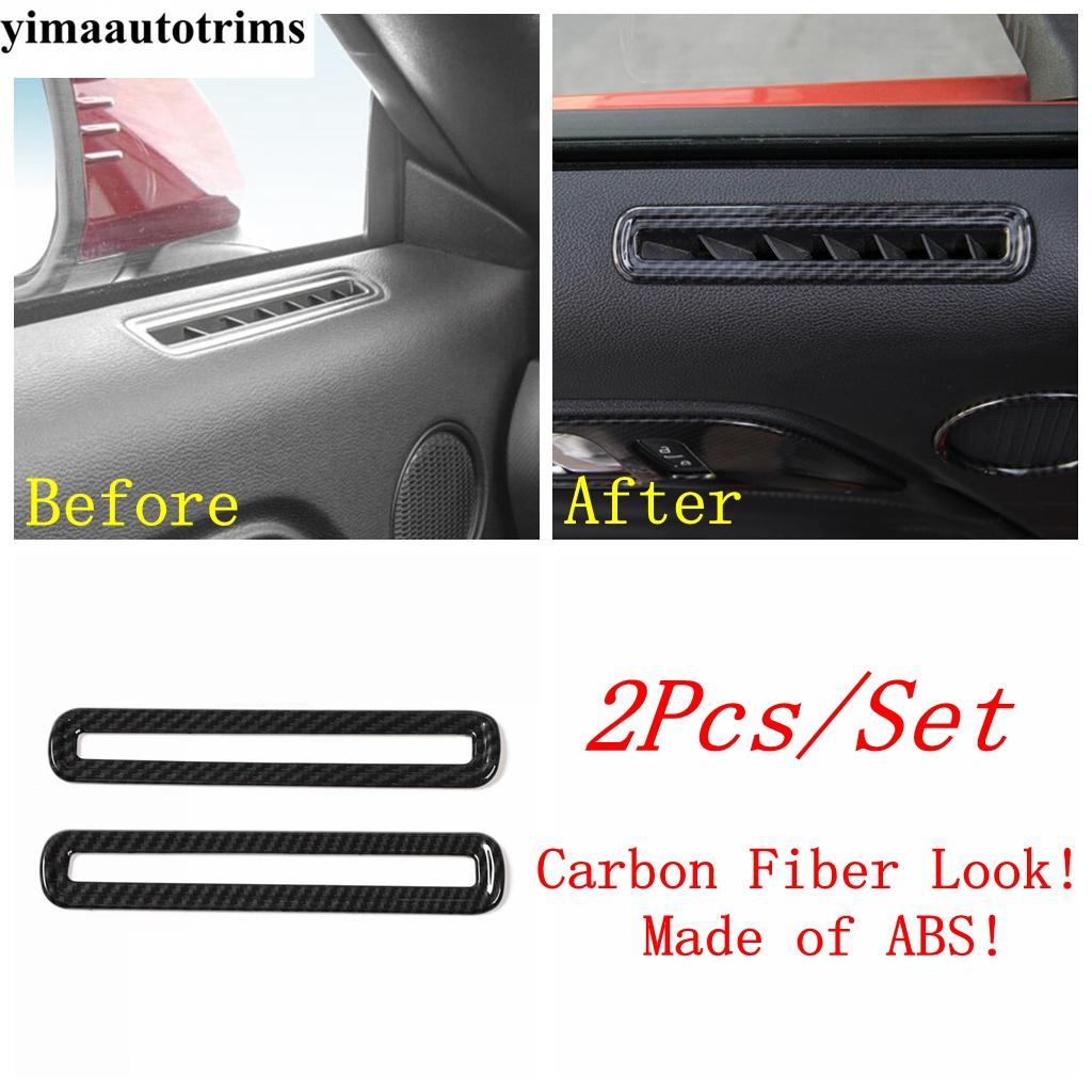 

Window Lift / Pillar A Speaker / Gear Shift / Head Light Cover Trim For Ford Mustang 2015- Carbon Fiber Accessories Interior Door Window Air