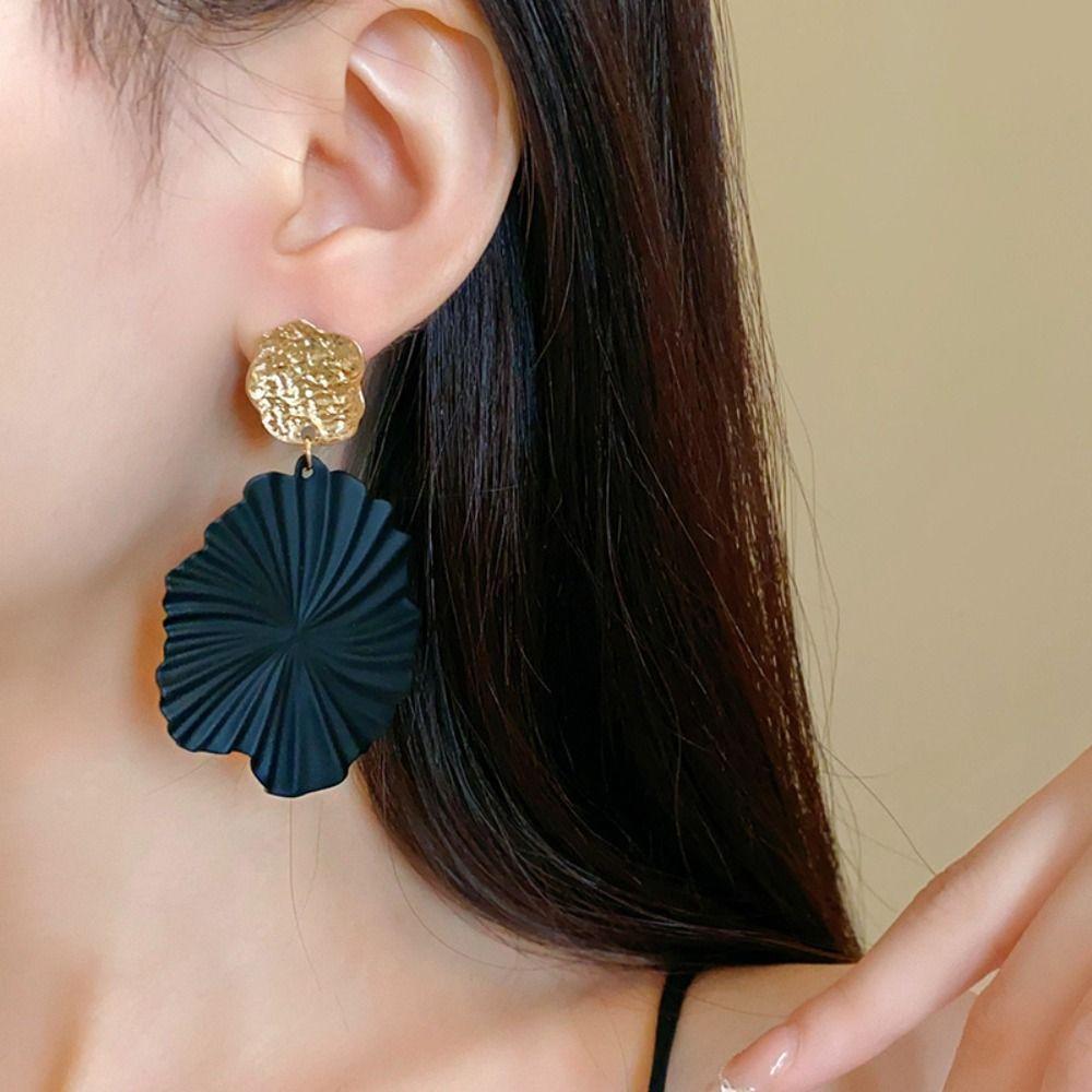 Ear Decor Vintage Long Earrings Elegant Exaggerated Earrings Spiral Flower Earrings  Girls Gift