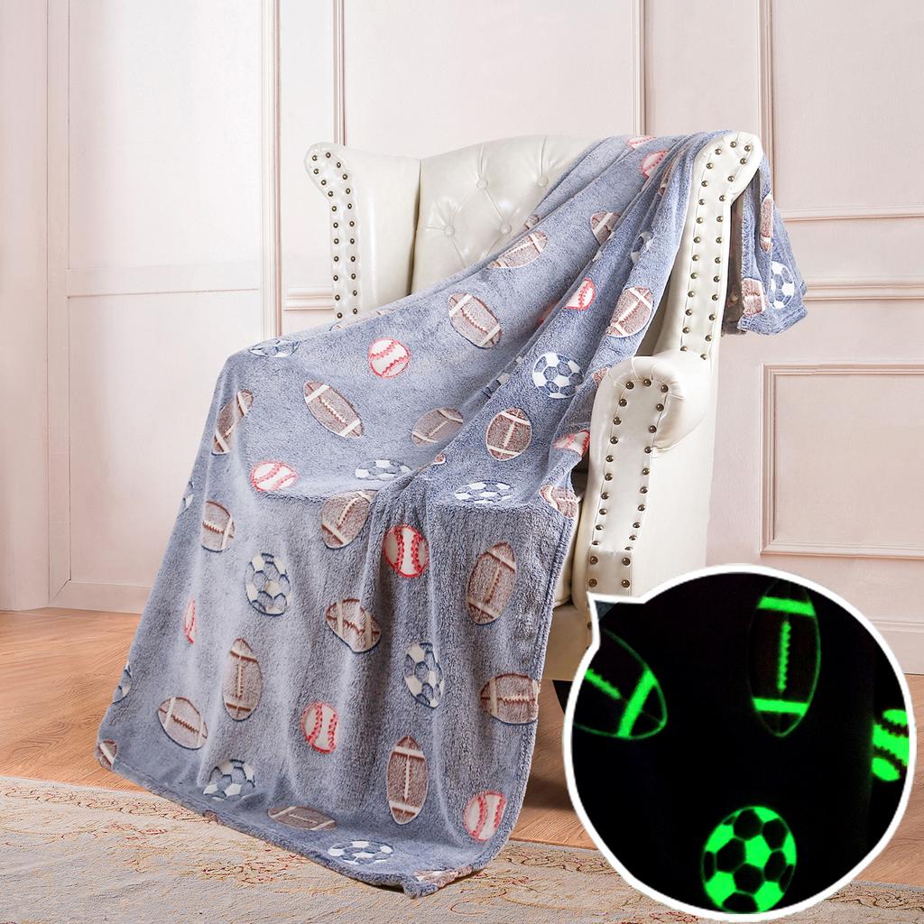 Deka Glow in the Dark Throw Deka, vzor Galaxy Stars Měkká útulná flanelová fleecová deka pro chlapce Dívky, Šedá dárková deka pro děti All Seasons