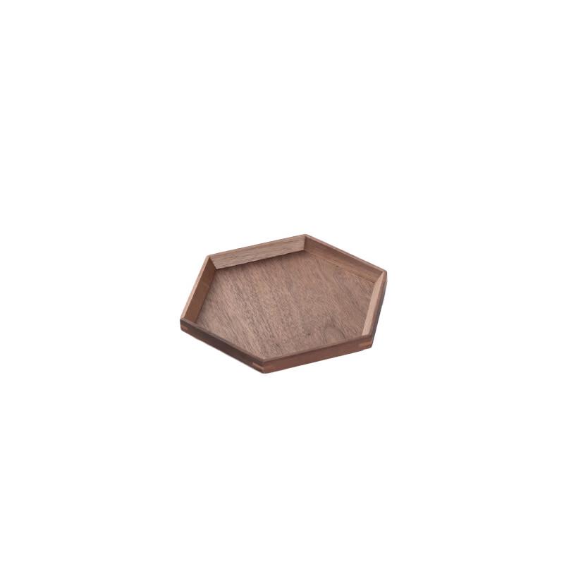 Fengzhi Solid Wood Hexagonal Tea Cup Tray