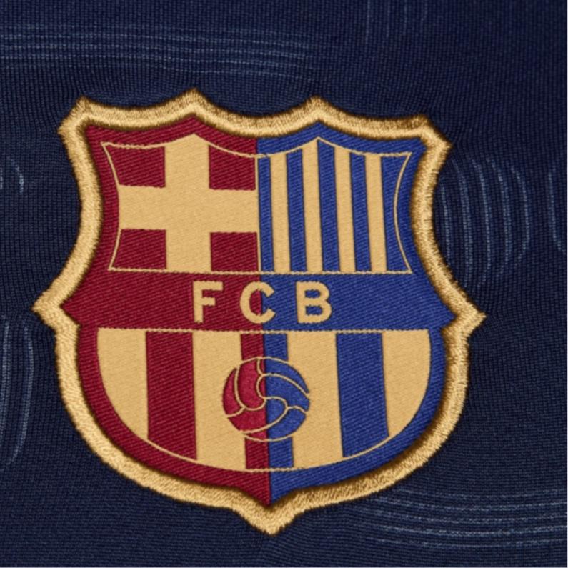 Nike Fc Dri-Fit Barcelona Strike Fashion Comfortable Versatile Pullover Football Shirt Men Tops Navy-Blue FZ0569-411