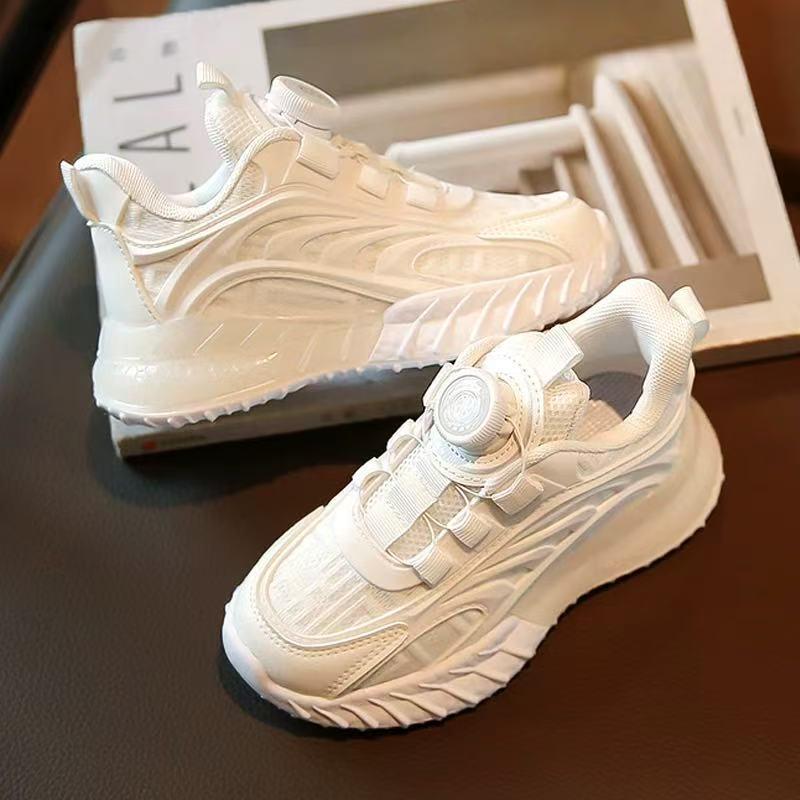 Boys' Breathable White Sports Shoes - Spring/Autumn 2025 Collection for Elementary Kids