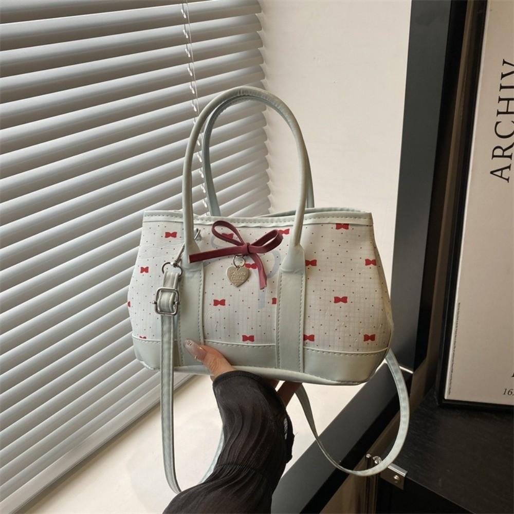 New Bow Shoulder Bag Large Capacity Multi-functional Crossbody Bag Casual Adjustable Strap Bucket Bag Women