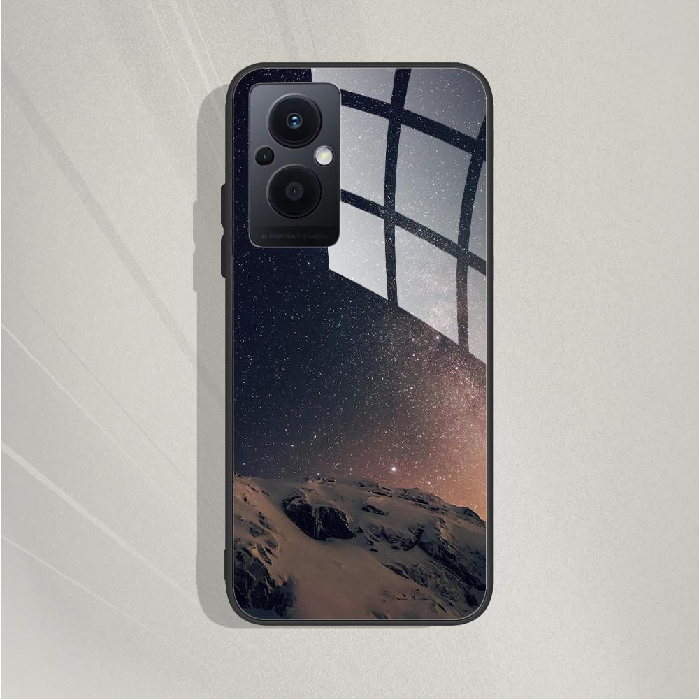 Per OPPO Reno 8 Lite 5G Custodia Cover Reno 7Lite Paraurti per Telefono Custodia in Vetro Temperato Per OPPO Reno7 Lite / Reno8 Lite Fundas Capa
