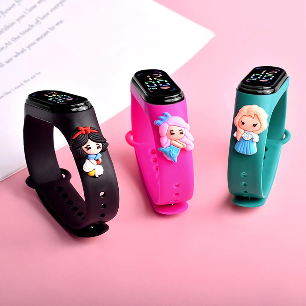 Reloj Electrónico Deportivo para Exteriores para Niños con Muñeco de Dibujos Animados Anime, Reloj Digital con Funciones de Calendario, Hora y Mes