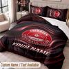 Aberdeen FC Printed Bedding Set Custom Name Text 1 Duvet Cover 2 Pillowcases For Bedroom