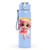 1PC Girl In Teacup Cute Pink Cartoon Print 750ml Color Plastic Sports Water Bottle Leakproof Flip Straw Lid Suitable for Sports Office Home Use