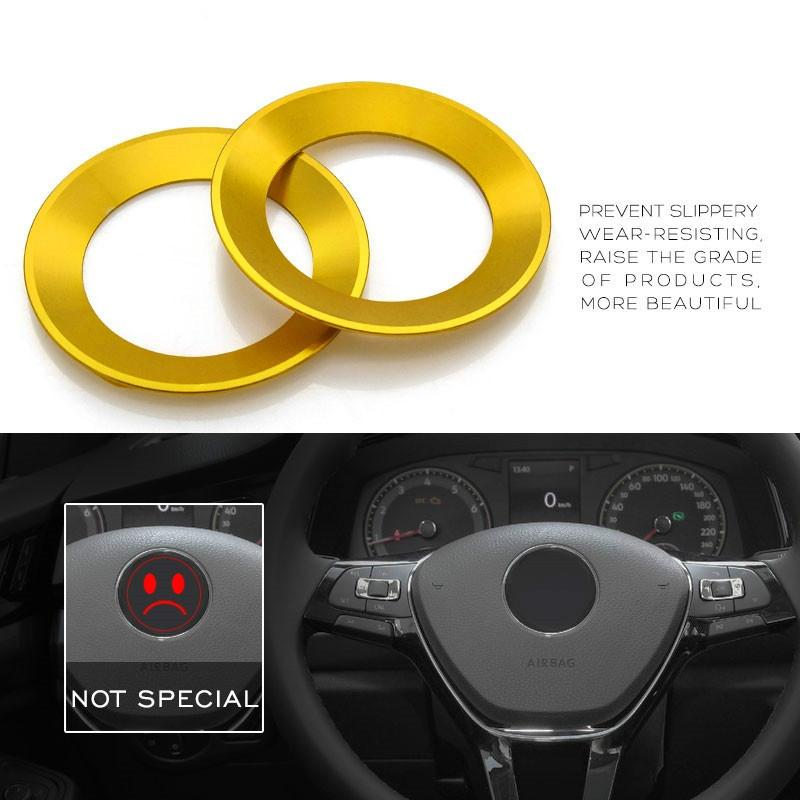 Adesivo per anello distintivo emblema volante auto per VW Golf 6 7 Polo CC Tiguan Passat Decorazione Logo Adesivo Accessori