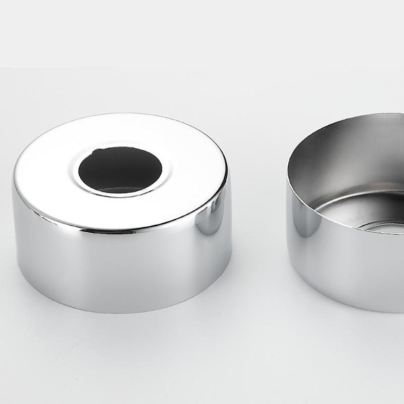 2Pcs Round Shower Faucet Cover Stainless Steel Faucet Decorative Cover Shower Raised Pipe Cover Easy to Install