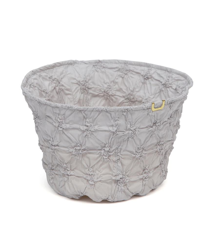 Eondeokeonteulolseutyudio Flower Pattern Summer Bucket Hat Stand Bucket / Flower Embo / Fog Gray