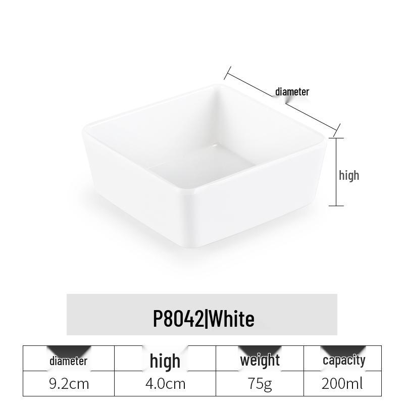 Imitation Porcelain Melamine Dipping and Snack Dish for Restaurants