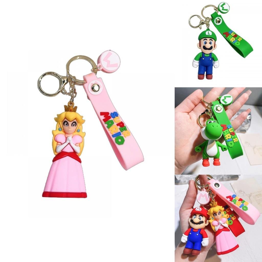 Cute Super Mario Keychain For Car And Bag Decorations Soft Pvc Material