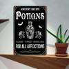 Tin Sign Vintage Halloween Pumpkin Witch Bat Flower Decorative Metal Poster Wall Art 8x12 Inch