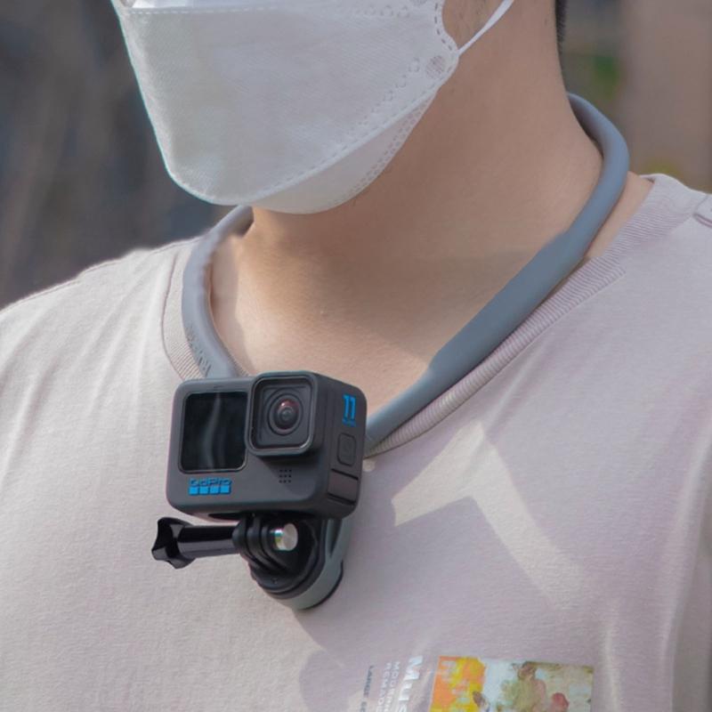 Magnetic Neck Mount Neck Strap for Camera 360Degree Angle Adjustable Body Mount Lightweight Magnetic Neck Support