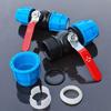 2-Way PE Ball Valve Clamp Connector 20mm/25mm/32mm Straight-through Valve For PE Pipe Adjustable Water Flow Sealing Tools