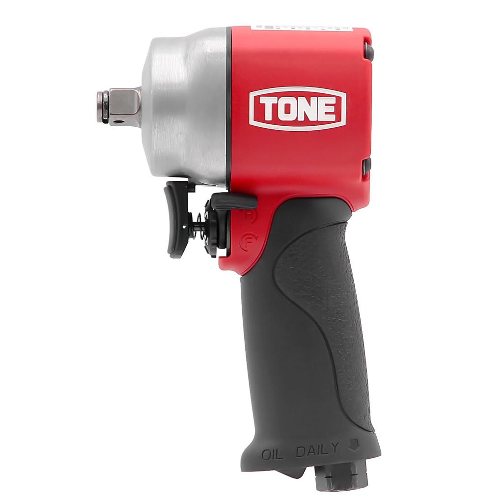 TONE Air Impact Wrench 700 (Short Type) AI4201, 12.7mm (1/2") Drive, Red, N M