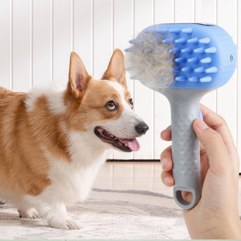 Multifunctional Grooming Brush For Pet Deep Cleaning Massage Comb Nonslip Handle Easyly Clean Various Size