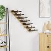 Wall Mounted Wine Rack for 7 Bottles Golden Metal