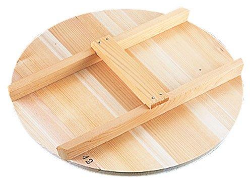 Miyabi Urushi Kogei Thick Sawara Wood Lid with H-Shaped Handle, 48cm, Made in Japan, AKB03048