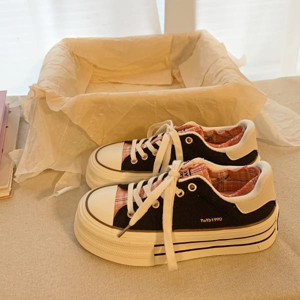 

Модная корейская обувь Эспадрильи для женщин Сабо Платформа 2025 Маленькие Новые Ретро Криперы Ткань Холст Эспадрильи Сабо Платформа 20 35