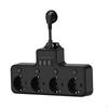 EU Plug Outlet Power Strip Wall Socket Expansion for Office Travel Home Black