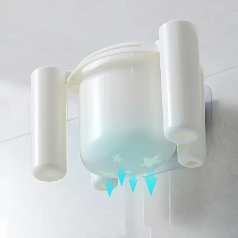 Bathroom Shelves Wall Mount Toothbrush Toothpaste Holder Suction Cup Storage Rack Toiletries Organizer Bathroom Accessories